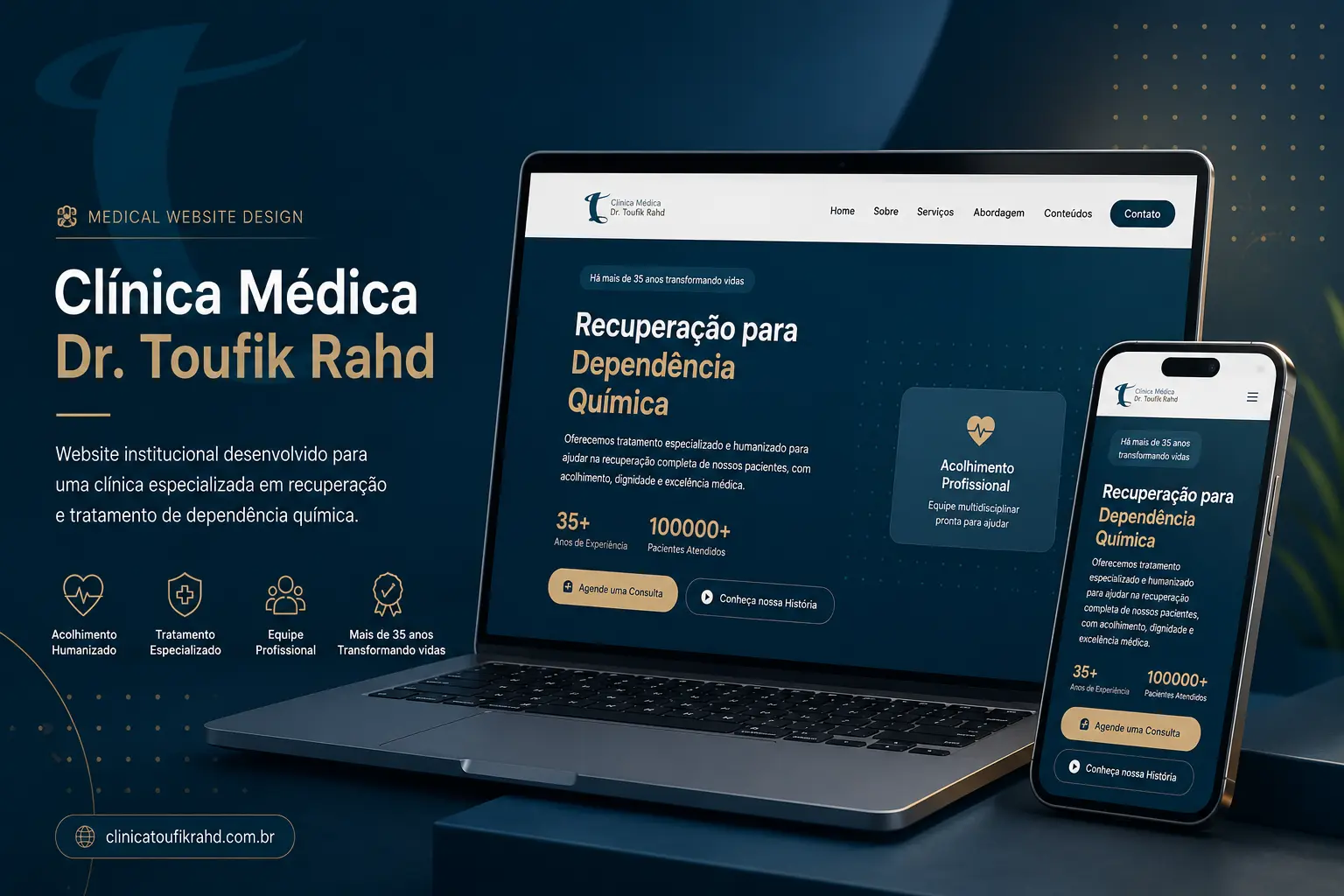 Preview do site Clínica Dr. Toufik Rahd